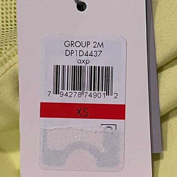 DKNY Sport Yellow Mesh-Blocked T-Shirt Dress Extra Small NWT - Picture 8 of 8